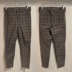 American Eagle Super Stretch Super High Rise Brown Plaid Jegging